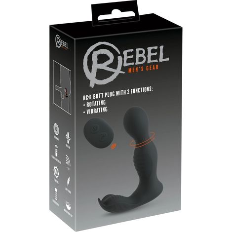 Rebel - Masajeador de próstata con cabezal giratorio y 9 modos de vibración + mando a distancia (1/5)