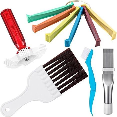 Outils de Nettoyage et de dépoussiérage de radiateur 5 pièces - Ensemble Complet pour Un Nettoyage Efficace Ensemble d'outils de Nettoyage de réparation (1/4)
