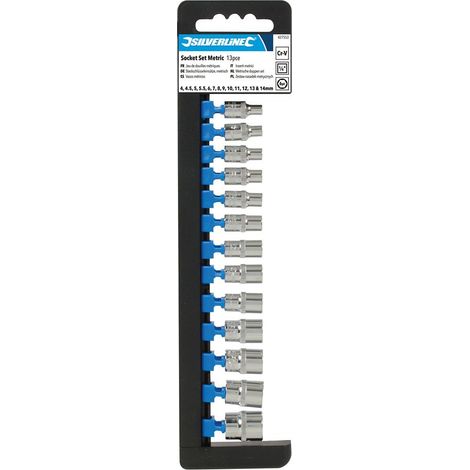 Set chiavi Silverline a bussola 13 pezzi 1/4 misure 4-14mm in acciaio Prezzo (1/2)