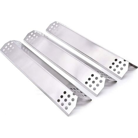 3 difusores de calor de 37 cm - Acero inoxidable - Compatibles con diversas parrillas (1/5)