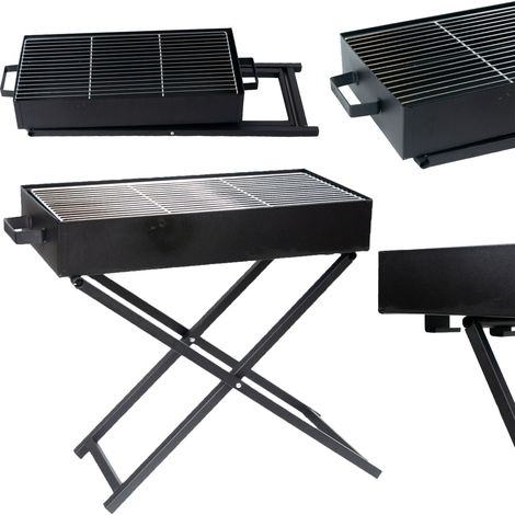 TG56280 Gartengrill, faltbar, tragbar, verstellbar, Holzkohle