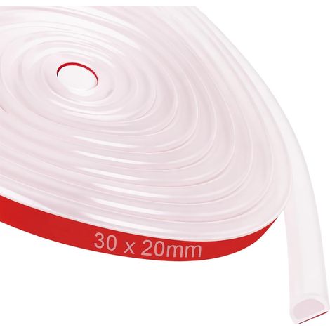 Seuil de Douche Barrage d'eau 150 cm, Doux Barriere de Douche Anti Débordement, Silicone Butée de Barrage d'eau Seuil Garde 30 x 20 mm Séparation Humide et Sèche, pour Bain, Cuisine, Balcon (1/5)