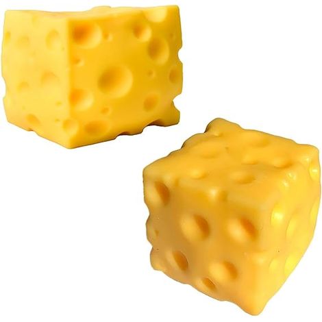 Balle Anti-Stress au Fromage pour Adultes et Enfants 2 pièces Jouets à Presser au Fromage Extensibles Jouets sensoriels Nourriture de Simulation Douce Jouet à Malaxer Anti-Stress Gadget Apaisant (1/5)
