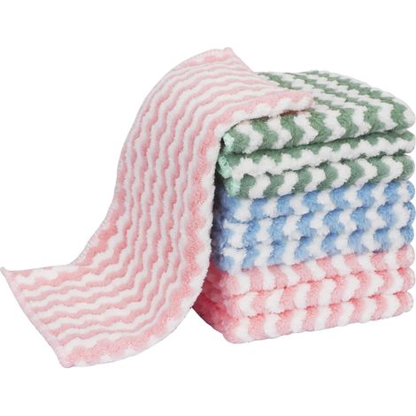 Reinigungstuch für Küche und Haushalt, waschbare Mikrofasertücher, 10 Stück, Größe 25 x 25 cm (1/5)