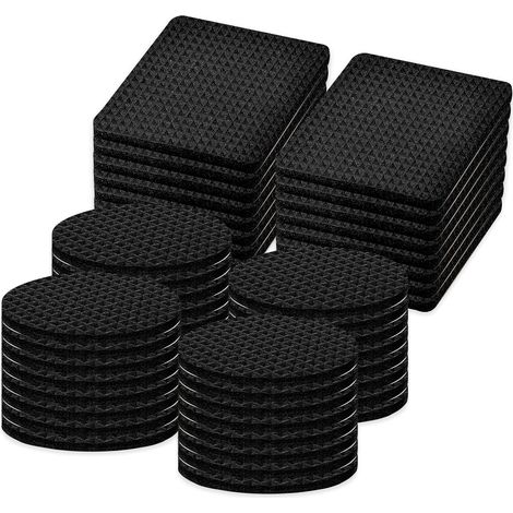 Lot de 62 patins antidérapants en caoutchouc pour pieds de meubles et chaises   Protection anti rayures pour les sols en bois dur