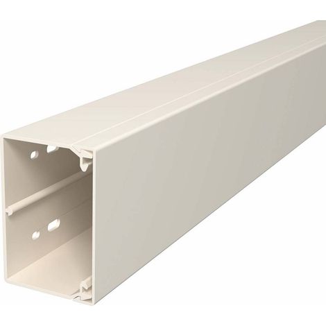 OBO Bettermann Goulotte de mur et de plafond avec perforation de fond 60x90x2000 polychlorure de vinyle blanc crème RAL 9001, 6021913 (1/2)
