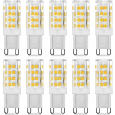 Lot de 10 G9 LED Lampe Ampoules, Blanc Chaud 3000K 5W G9 LED Ampoule Lumiere équivalent aux ampoules halogènes de 40 W 420 lumens not dimmable (1/5)