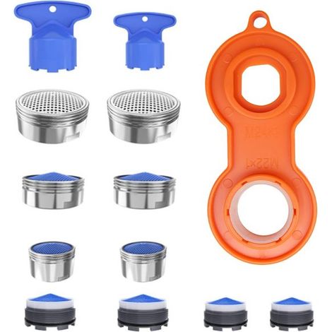10 Sätze Strahlregler M18/M20/M22/M24, Ersatzteile für wassersparende Filter-Strahlregler - Außengewinde (M21,5)