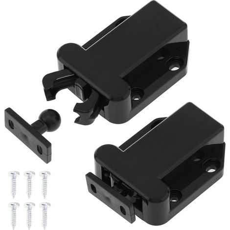 Touch Release Latches for Cabinet 6 Pieces Push to Open Non-Magnetic Drawer Catches Closure for Cupboard Furniture Door Cabinet Touch Latch