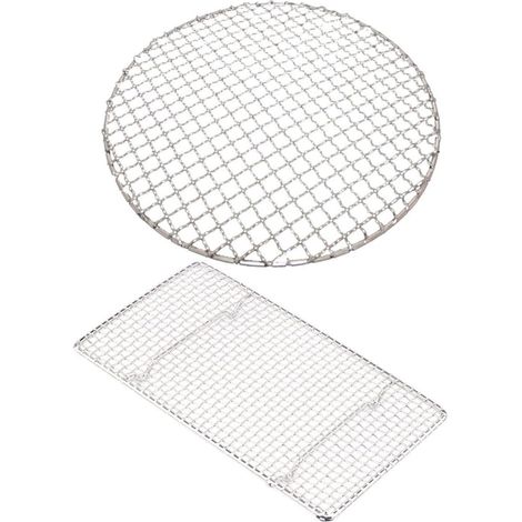 Pièces Grilles De Barbecue Gril De Camping Portatif Panier Barbecue Filet De Barbecue Domestique Treillis Métallique Pour Barbecue Acier Inoxydable Sérigraphie Multifonction (1/5)