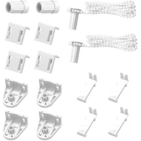 Lot de 2 Support de store enrouleur fenetre 17 mm pieces de rechange kit de fixations pour store enrouleur double pour store enrouleur occultant, store enrouleur lateral, store enrouleur doub (1/4)