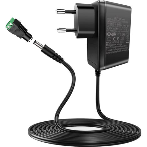 24W Adaptateur Secteur Universel AC à DC 12V 2A Transformateur d'alimentation pour Bandes LED,Routeur,Caméra (1/5)