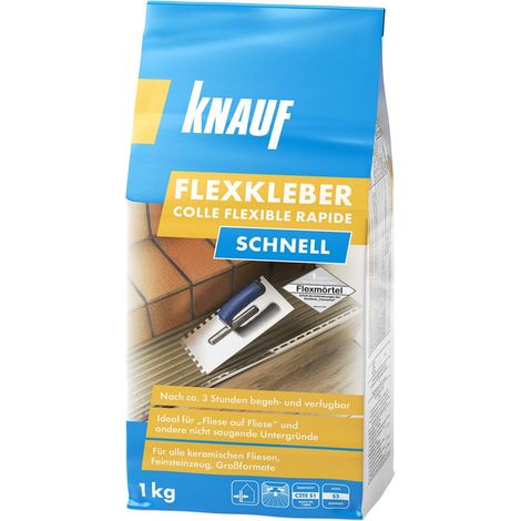 Knauf Flexkleber schnell grau 1 kg Fliesenkleber Flexkleber Flexmörtel (1/3)