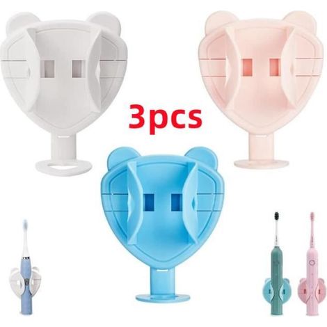 Porte-Brosse à Dents,Supports de Brosse à Dents Électrique à Fixation Murale,Porte-Brosse à Dents Antidérapant,pour Salle de Bain (1/4)