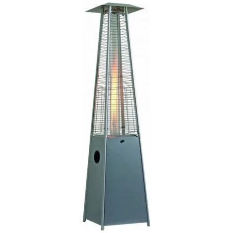 Parasol chauffant pyramide gaz 4,5-9,3 kW – Allumage piezo – Structure en aluminium – Chaleur propre jusqu'à 15 m² – Thermobile (1/3)