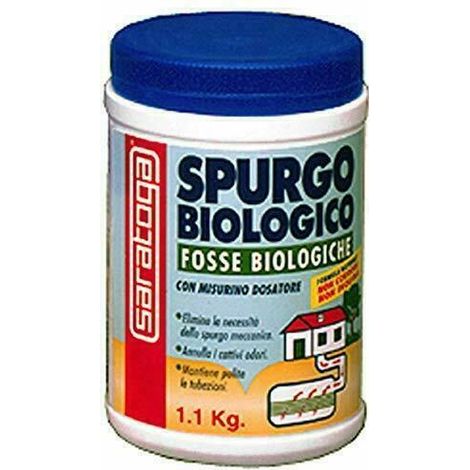 Spurgo biologico fosse biologiche SARATOGA con misurino dosatore - barattolo da 1,1 Kg