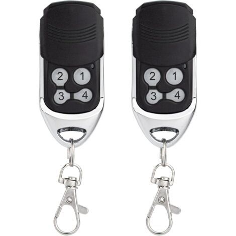 Télécommande pour ouvre-porte de garage compatible avec les émetteurs portables 433 MHz DITEC GOL4 BIXLP2 BIXLS2 BIXLG4 (code tournant), lot de 2 (1/2)