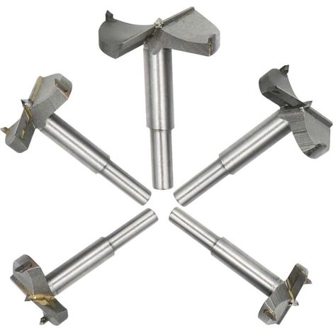 5pcs Mèche à Bois Forstner, Diamètres 35/40/45/50/60mm, Forets Carbure pour Travail du Bois (1/3)
