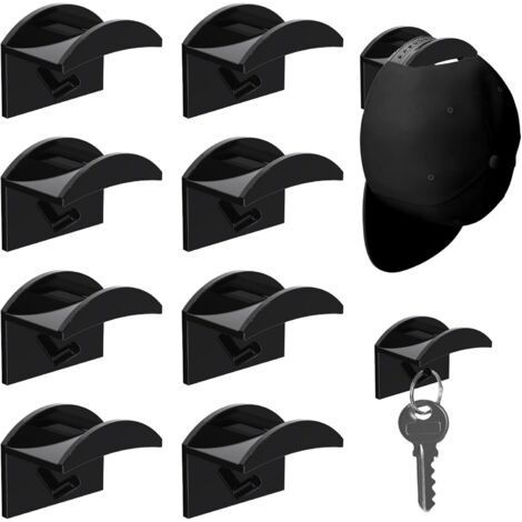 8 Pièces Crochets De Chapeaux,Support Casquette,Rangement Casquette,Range Casquette,Support Casquette Mural,Porte Casquette Mural,Adhésifs Crochets Muraux Pour Chapeaux,Pour Écharpes,Sacs,Serviettes (1/5)