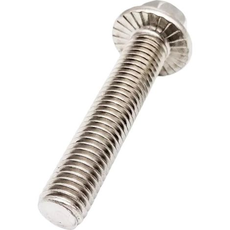 Frein-filet, écrous, vis à tête hexagonale bride dentelée
