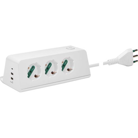 VIMAR - 00609.CC.B Presa scrivania3univ+3USB+S17+wireless b