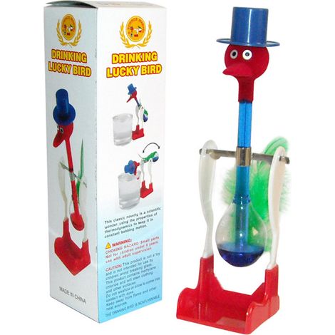 Canard buveur d'eau amusant, jouet de bureau en verre pour oiseaux, fontaine à eau décorative (1/5)
