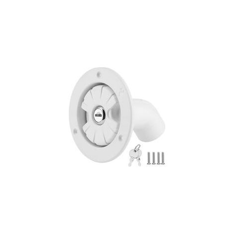 Filtre de remplissage d'eau douce à entrée d'eau par gravité verrouillable avec 2 clés pour remorque de bateau caravane