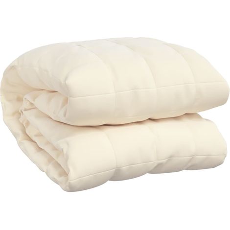 Weighted Blanket Light Cream 122x183 cm 9 kg Fabric vidaXL