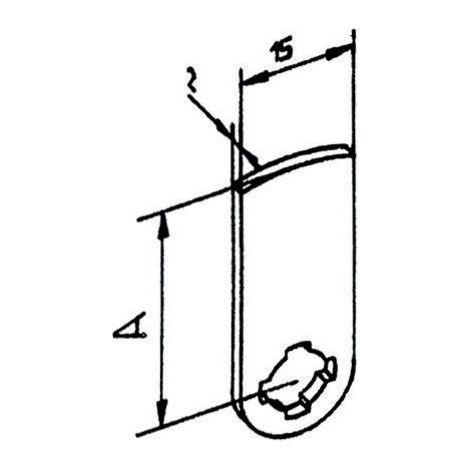 Came droite pour serrure batteuse 900 / 2800 / 8800-01 - RONIS