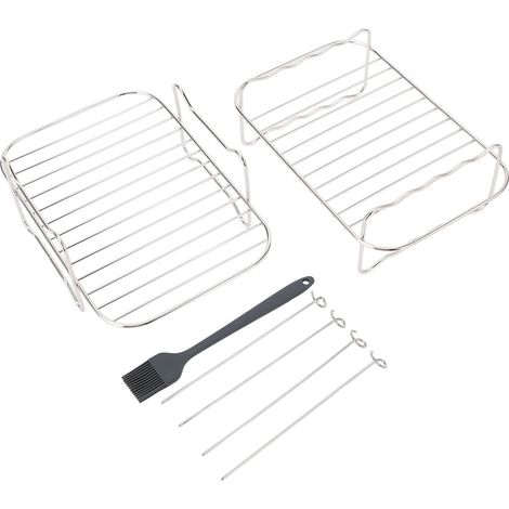 Grille de friteuse en acier inoxydable, support pour déshydrateur et cuisson vapeur, compatible Ninja Foodi DZ201 et DZ401 (1/5)