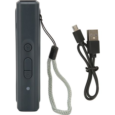 Dresseur de Chien Ultrasonique Rechargeable USB, Dispositif Électronique Portable Anti-Abîment avec Dragonne Gris Foncé (1/5)