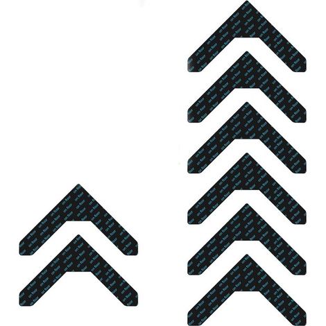 Patins Antidérapants Tapis - 8 Pièces - Tapis Antidérapant Pour Tapis - Réutilisable - Ruban Adhésif Tapis - Accessoires Maison - Tapis Anti-Bouclage - Bande Tapis - Ruban pour paillasson - 123×123mm (1/5)