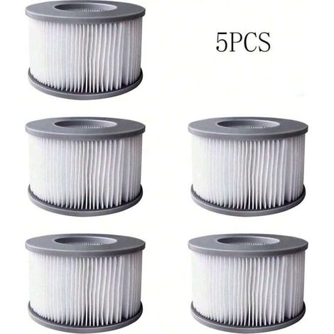 5er-Pack Spa-Filterkartuschen, 10,8 cm x 6,7 cm, Wasserfilter, Sedimentfilter, Aktivkohlefilter