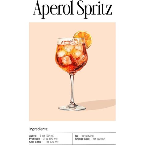 Tableau sur toile Aperol Spritz 30x45 cm - Impression sur Toile Murale Décorative - Image imprimée en HD sur Toile - Toile sur Châssis en Bois FSC - Fabriqué en France (1/5)