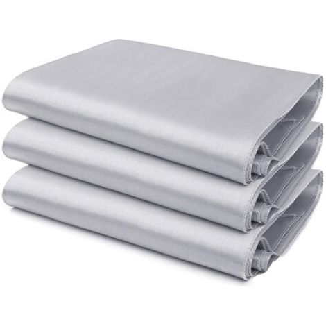 Lot de 10 chemins de table en satin de qualité supérieure pour mariages et anniversaires, adaptés aux tables rectangulaires et rondes (30,5 x 274 cm) - Argenté (1/5)