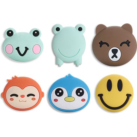Pare-chocs mignons en silicone pour poignée de porte, protection murale anti-collision, arrêts de porte pour salle de bain, lot de 6 pièces