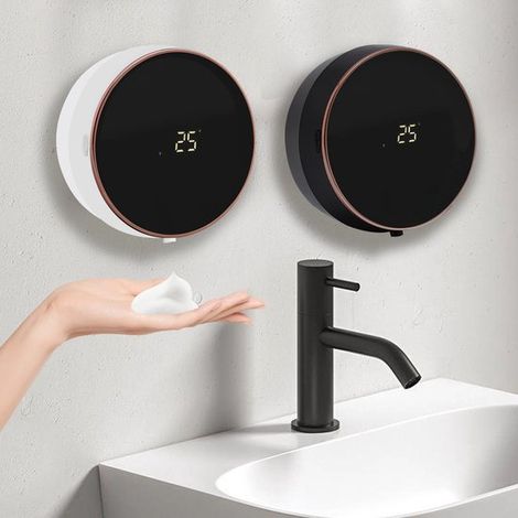 Dispenser automatico di sapone da 300 ml - Ricaricabile - Sensore senza contatto - Anti-schizzo - Dispenser di sapone igienico per bagno, cucina, ufficio e scuola - Rilevamento rapido e funzionamento 