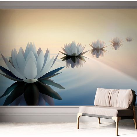 Selbstklebende Tapete modern Wohnzimmer - Wanddeko Schlafzimmer - Tapete mit Motiv Ruhiger Ausblick 312x219 cm (1/5)