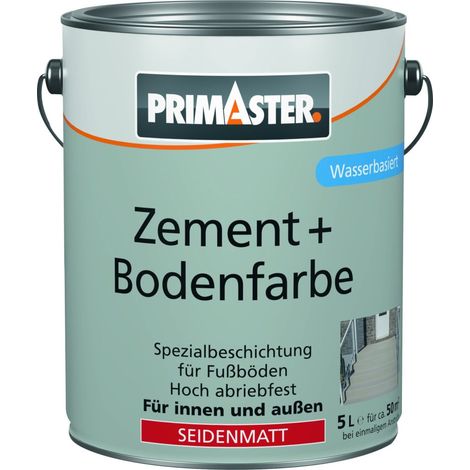 Primaster Zement und Bodenfarbe 5 L silbergrau Putz