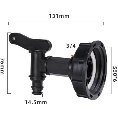 CSPARKV Raccord S60X6 - Robinet PEHD pour cuve eau 1000 L