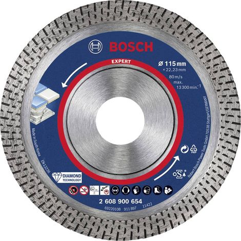 Bosch – Disque à tronçonner diamanté 115mm 2608900654 – Ø de perçage 22,23mm – Pour pierre, béton, carrelage – Coupe nette sans éclat (1/10)