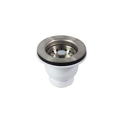 Bonde d'Évier de Cuisine en Acier Inoxydable 85 mm avec Crépine 60 mm, Panier de Vidange Robuste et Élégant pour Évacuation Efficace (1/5)