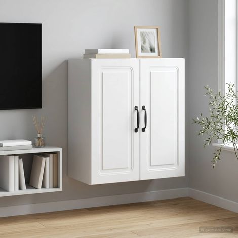 vidaXL Mobiletto a muro Bianco Lucido 59 x 31 x 60 cm (1/5)
