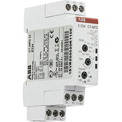 ABB Relé multifunción programable CT-MFD.21 negro fiable y preciso