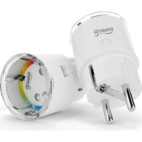 Prise Connectée Intelligente WiFi 2.4GHz 10A Blanche (Lot de 2) - SILAMP (1/2)