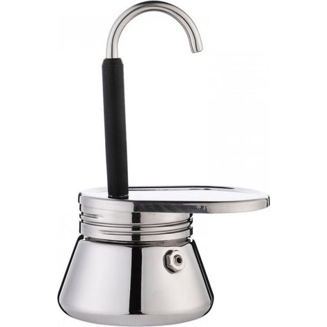 Stovetop Espresso Coffee Maker, Moka Coffee Maker with Single Spout Stainless Steel Italian Style Lightweight Portable Large Capacity Coffee Machine for Outdoor Camping (1/4)