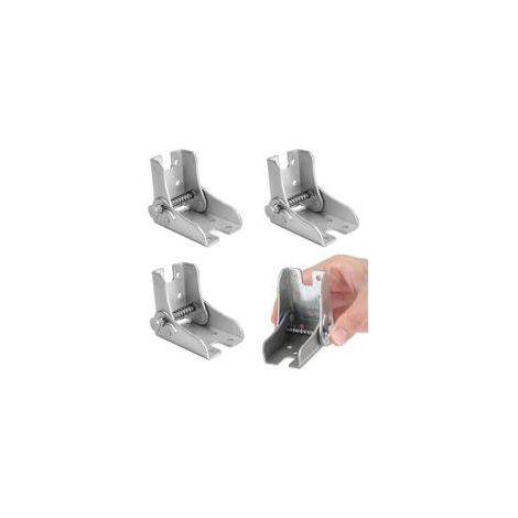 4 pièces Charnière autobloquante à 90 degrés, support de pieds pliables, rallonge de table, support de pieds de table pliables (FMY)-Crezuo (1/4)