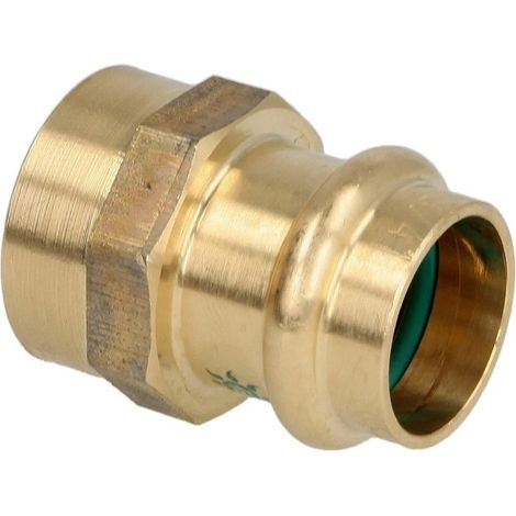 Raccord à sertir solaire transition laiton rouge 15mm x 1/2’’ F/FF contour V