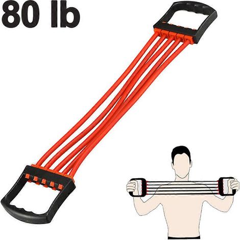 Extenseur de poitrine ajustable, appareil de fitness pour les seins, exercice d'étirement musculaire, appareil pour les pectoraux, 5 cordes avec revêtement de sécurité, pour les épaules et les bras (1/5)