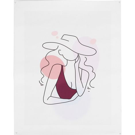 Ligne fille visage abstrait illustration art mural toile peinture sans cadre tableau mural pour décoration salon (1/5)